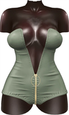 Kaithleen's Harker Linen Body Romper - Green