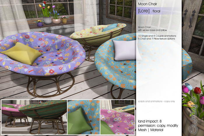 Sway's [Lore] Moon Chair . floral