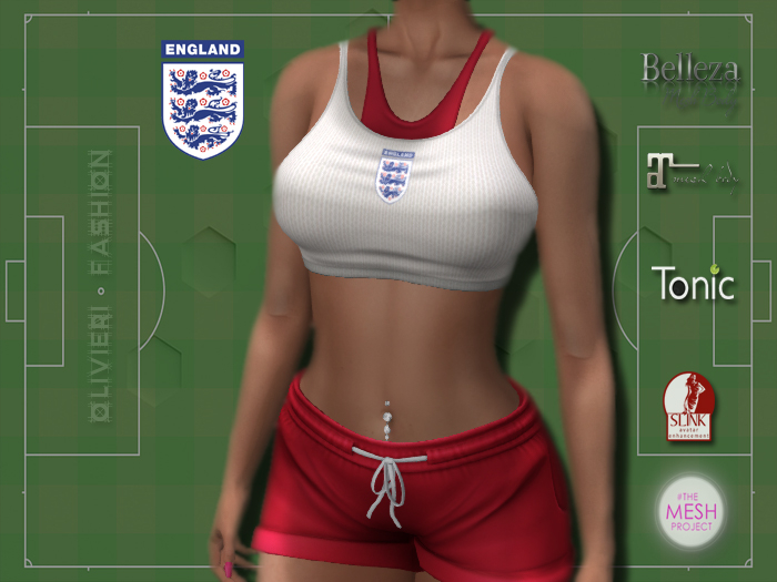 ENGLAND - TANK TOP & SHORTS - WHITE