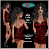 MayCreations sexy red leather mini dress