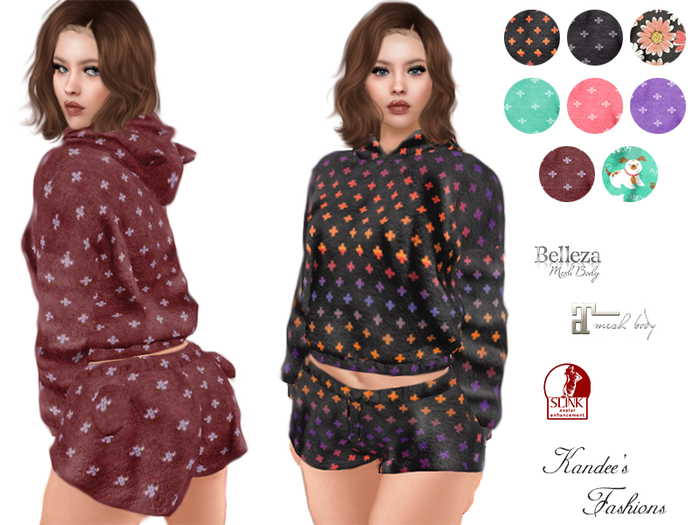 Second Life Marketplace - Cat Loungewear + Hud (8) Set 1