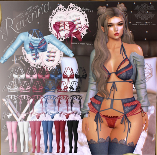 {le fil casse} Ravenna Tied Garter Maitreya Pink