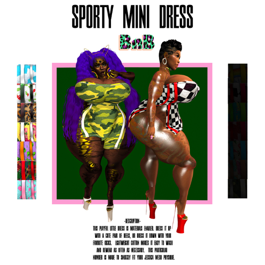 <3BnB<3 Sporty Mini Dress: Patterns Pack 1 [Jess.], add me!