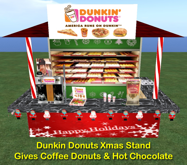 Box Dunkin Donuts Xmas Stand