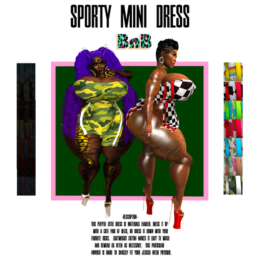 <3BnB<3 Sporty Mini Dress: Patterns Pack 2 [Jess.], add me!