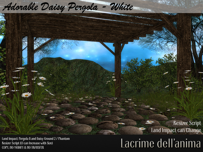 (BOX) Adorable Daisy Pergola - White