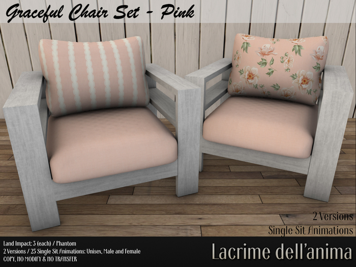 Graceful Chair Set - Pink