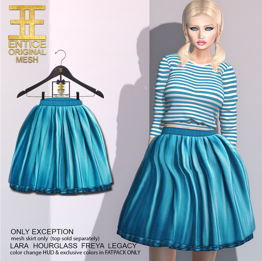 Entice - Only Exception Skirt - Blue