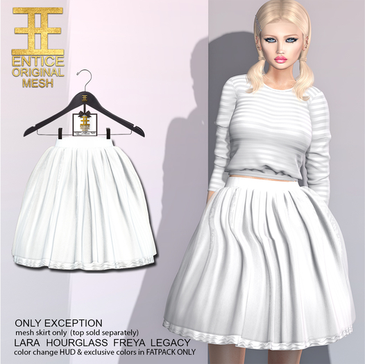 Entice - Only Exception Skirt - White