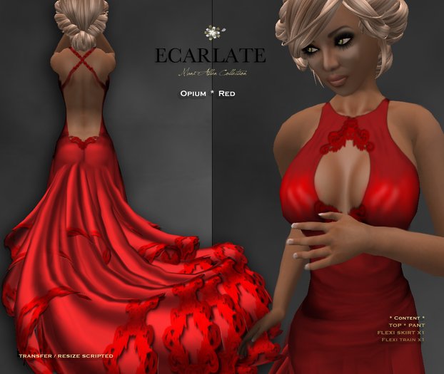 Ecarlate - Dress Gown Formal - Aqua / Robe - Bouby