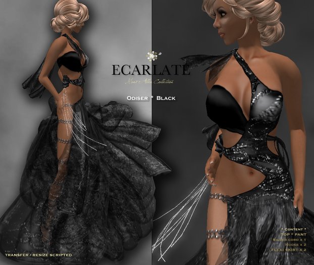 Ecarlate - Odiser - Gown Formal - Black / Robe formelle