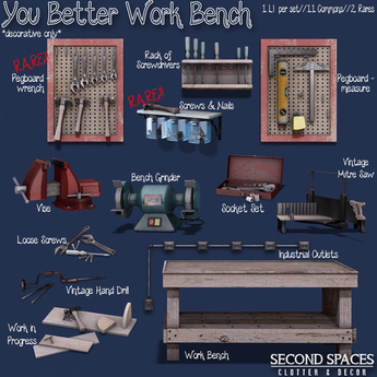 Second Life Marketplace - Second Spaces - You Better Work Bench - work ...