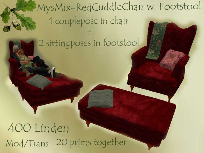 MysMix-RedCuddleChair boxed
