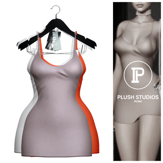 PlushStudios. Angela Ribbed Dress - Fatpack