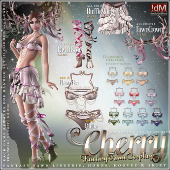 Second Life Marketplace - !dM CherryFawn **MIDNIGHT** Bra (BOX #8A LARA)