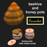 H1 - beehives and honey pots