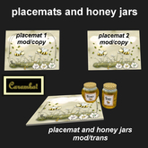H1 - placemats and honey jars