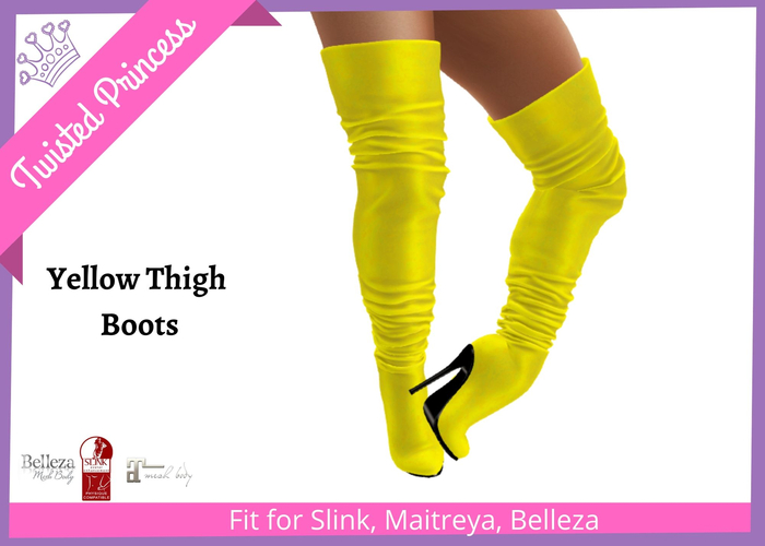 TP- Yellow Thigh Boots