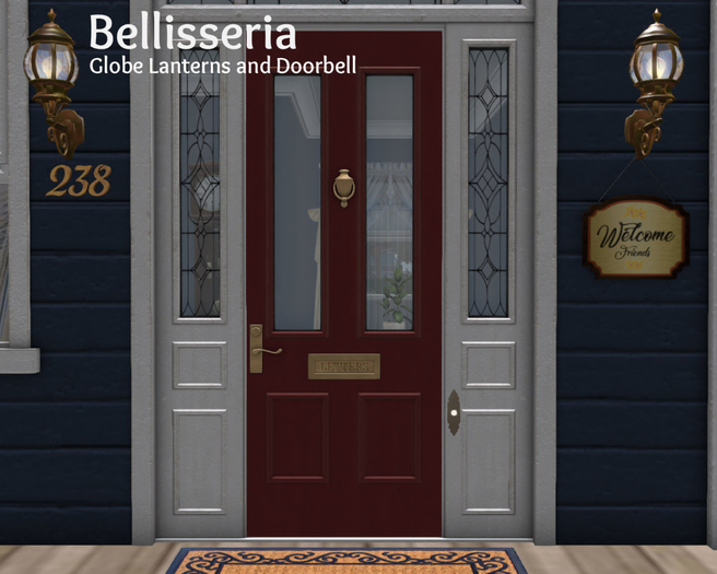 V1 Bellisseria - Globe Victorian Outdoor Lamps & Doorbell (BX)
