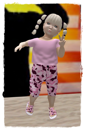 TD BABY CARGOSET - CAMO PINK