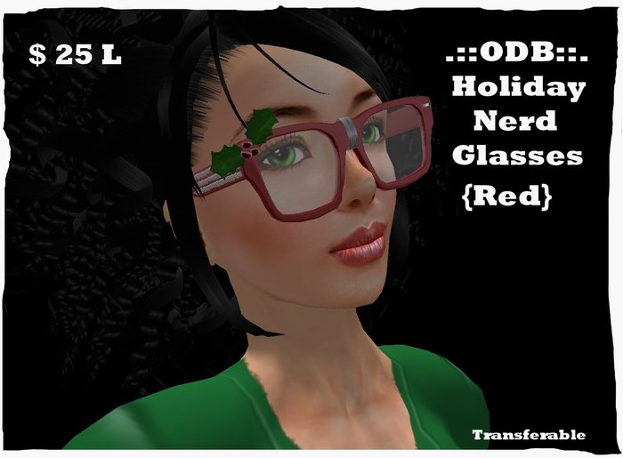 .::ODB:: Chrismas Nerd Glasses {Red}{Boxed}