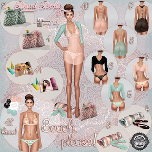 08. Dead Dollz - Beach, Please! Robe - Aqua