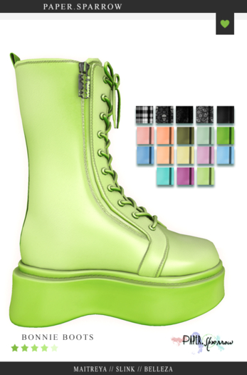 Paper.Sparrow Color Pack Bonnie Boots