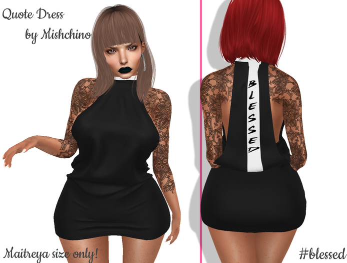 [M] Quote Dress #blessed