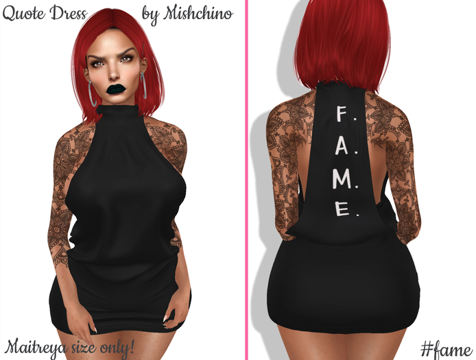 [M] Quote Dress #fame