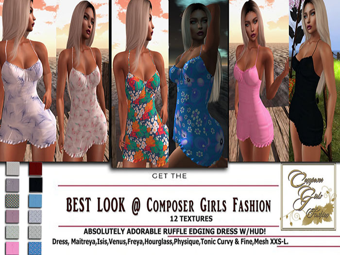 !CGF-*Mercy* Ruffle Edge Mini Dress  W/HUD