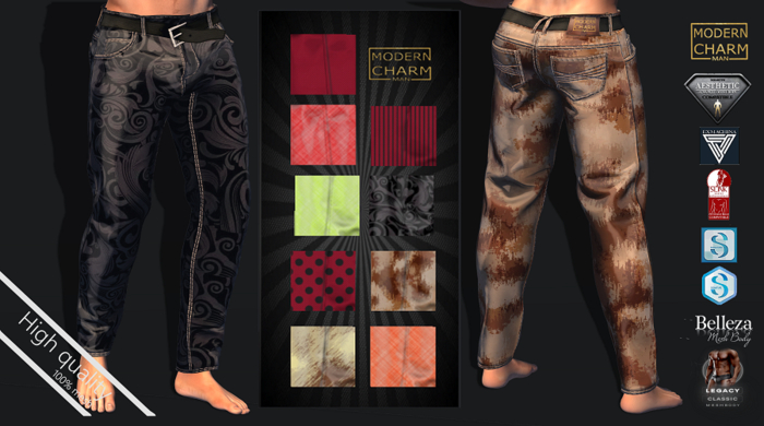 Second Life Marketplace - MCM- Unbuttoned Pant MIX (Aesthetic, Belleza ...