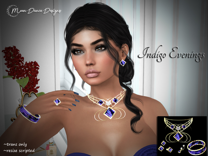 .:MDD:. Indigo Evenings Set-Gold *Boxed*