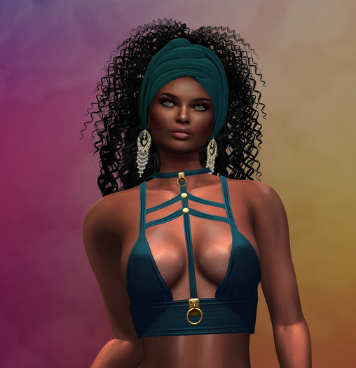 Blue Sub Collar Top MAITREYA