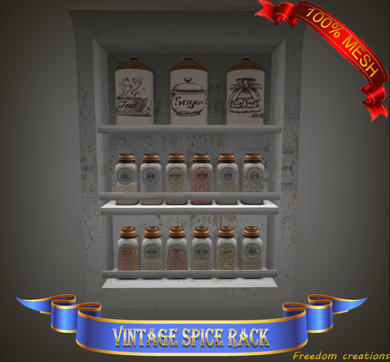 Vintage spice rack-Freedom creations