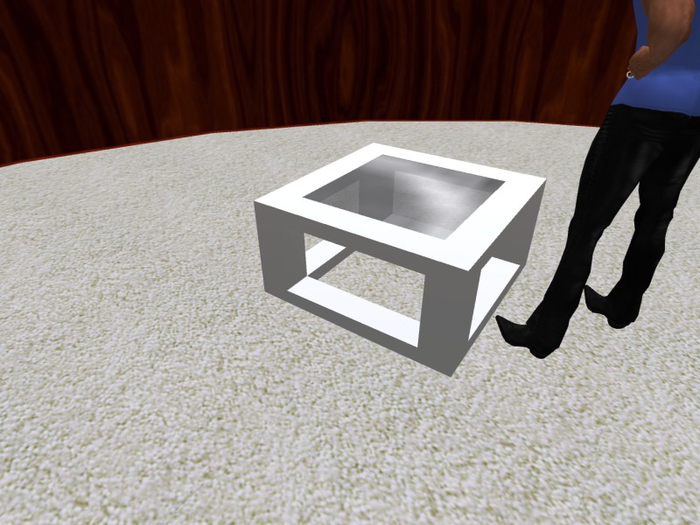 TM Glass Top Table - White