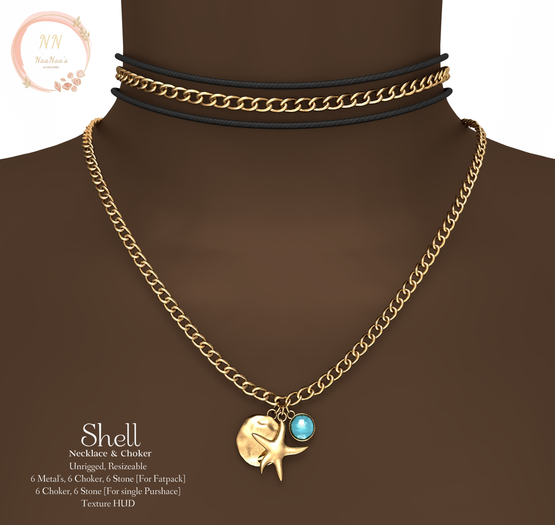 NaaNaa's Shell Necklace set Silver [Wear Me]