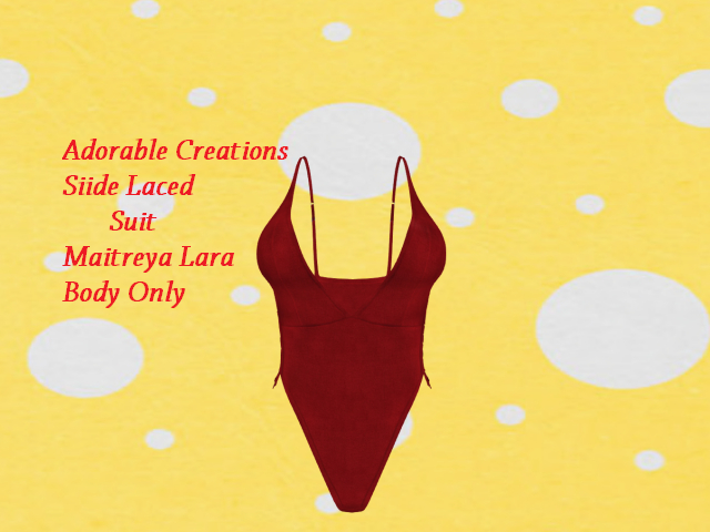 Adorable Creations Side Laced Bodysuit Maitreya RED