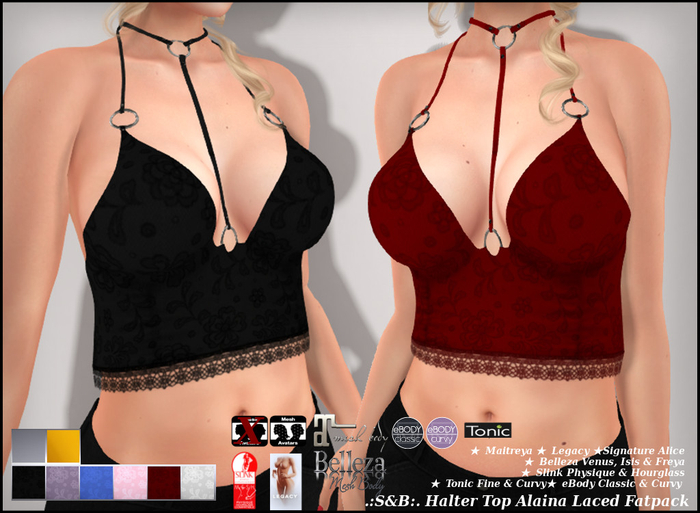 .:S&B:. Halter Top Alaina Laced Fatpack