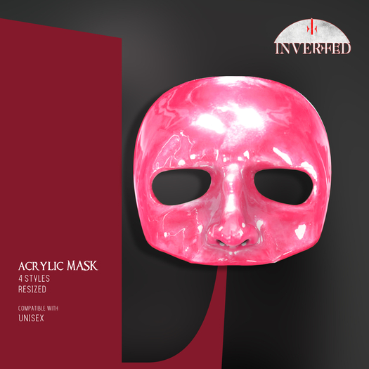 +INVERTED+ Acrylic Mask -pink-
