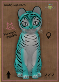 KittyCatS Box - New Born Kitten Tiger! - Turquoise Female