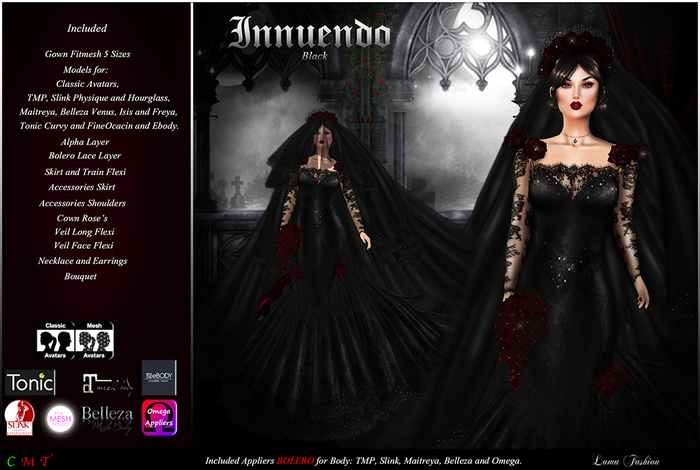 -Lamu Fashion-Gown Bride *Innuendo* Black DEMO
