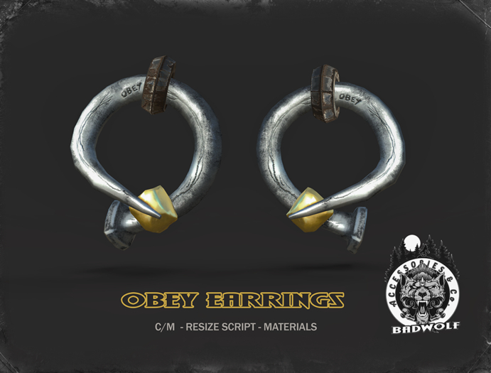 Badwolf - Obey Earrings