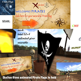 Welcome Pirates Skeleton gives out Pirate flag-Box