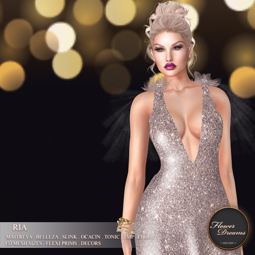 .:FlowerDreams:. Ria Gown - Silver
