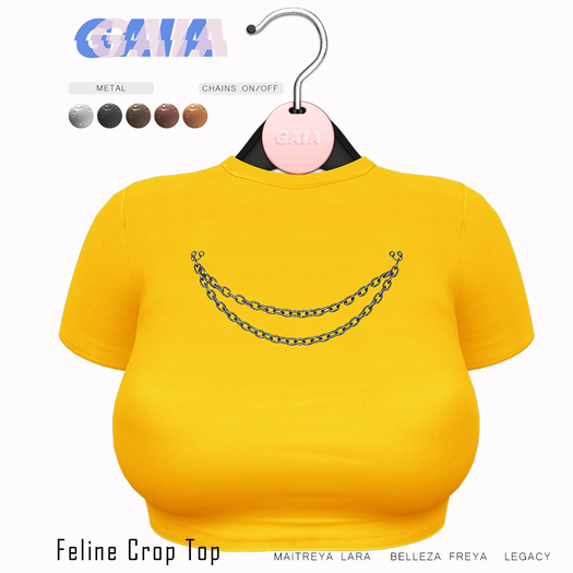 Gaia - Feline Crop Top SUNNY