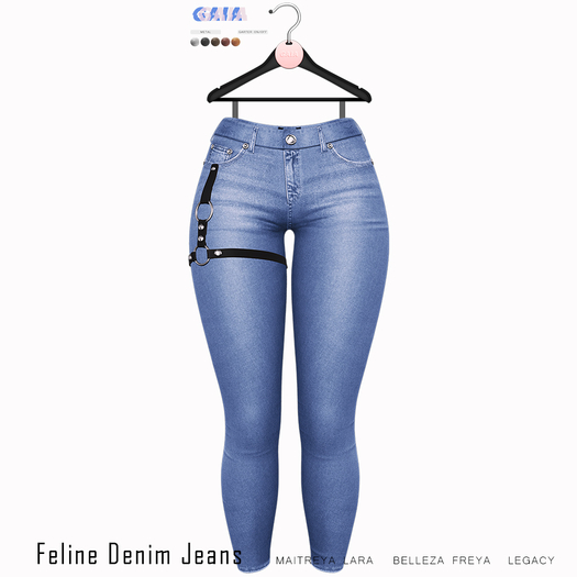 Gaia - Feline Denim Jeans LIGHT