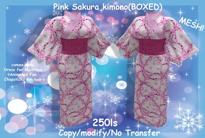 Pink Sakura kimono(BOXED)