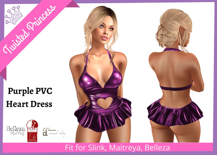 TP- Purple Heart PVC Dress