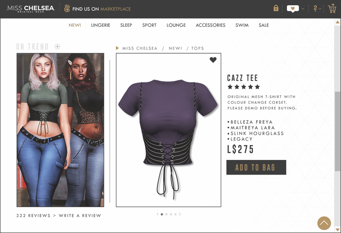 .miss chelsea. Cazz Tee Purple