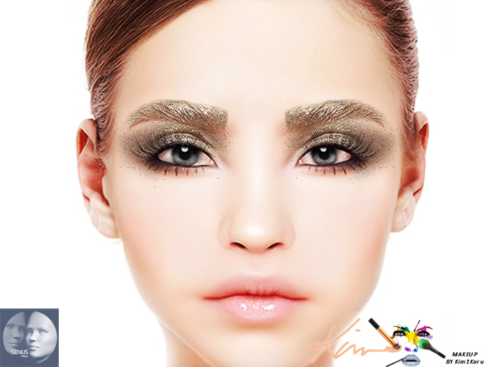 Genus Gold Glitter Eyes with Brows Applier